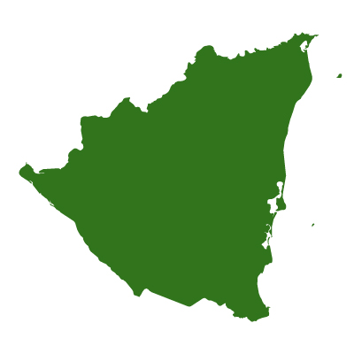 ニカラグア共和国無料フリーイラスト｜無地(緑)
